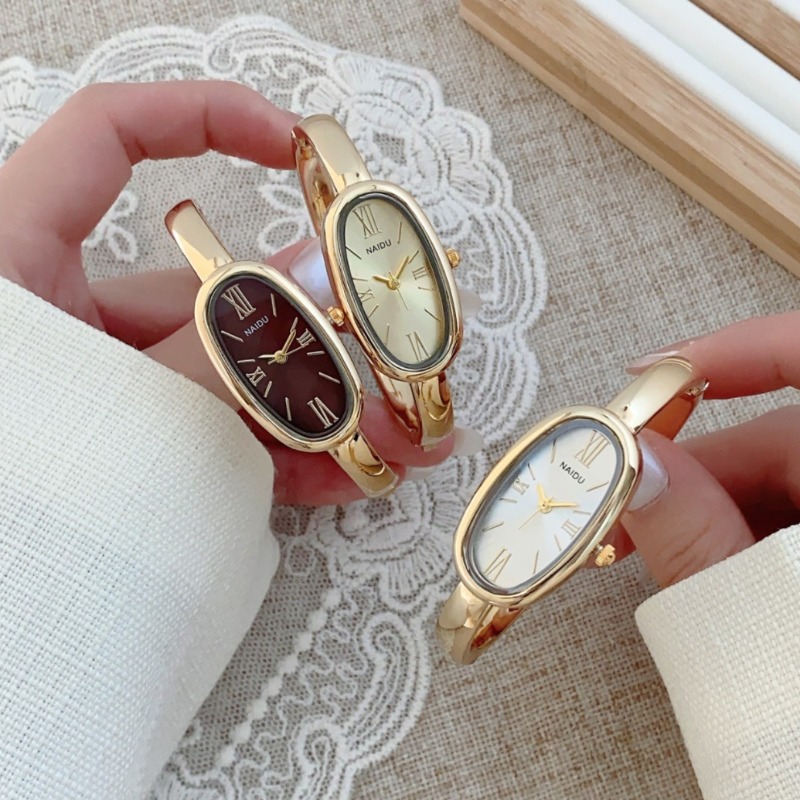 Luxury Quartz Watch Brands - Top Brand Women Oval Roman Dial
