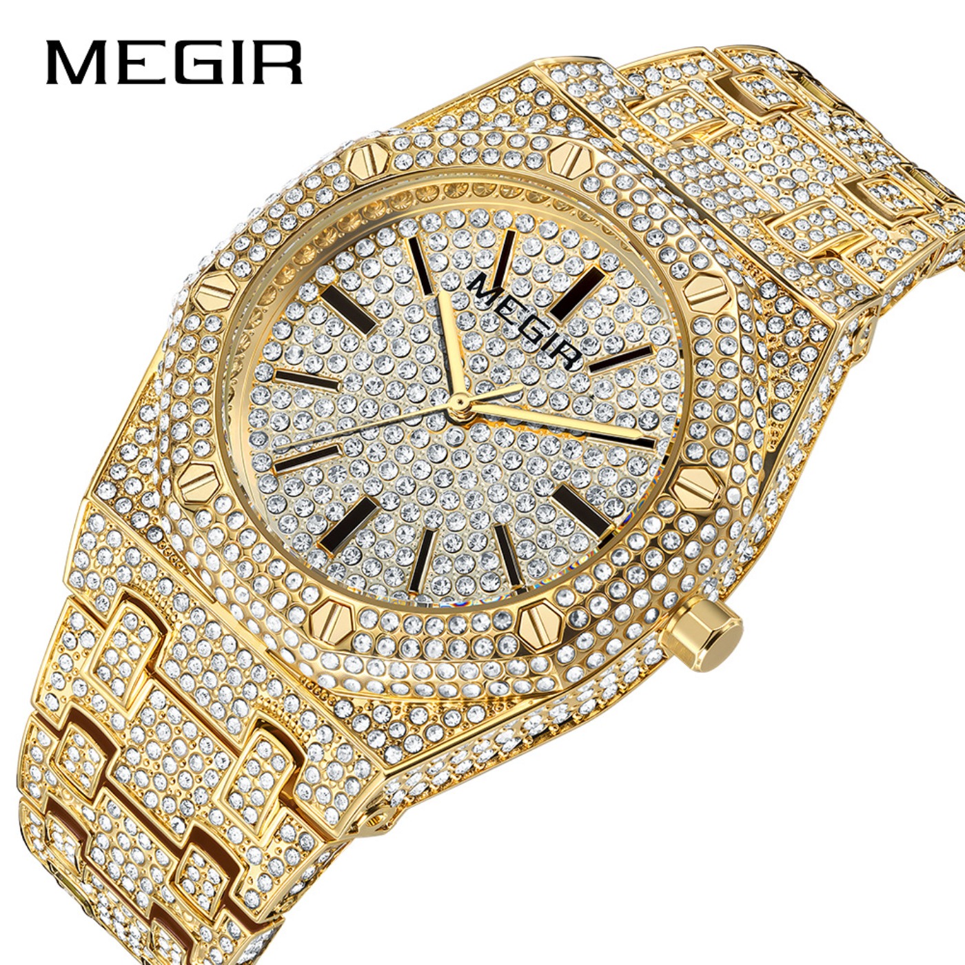 Luxury Watch Business - MEGIR Luxury Quartz Rhinestone Watch for