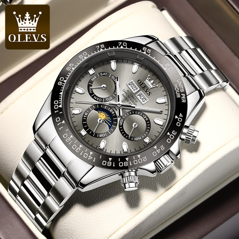 Luxury Watch Winder - OLEVS 6654 Luxury Mens Watch Chronograph