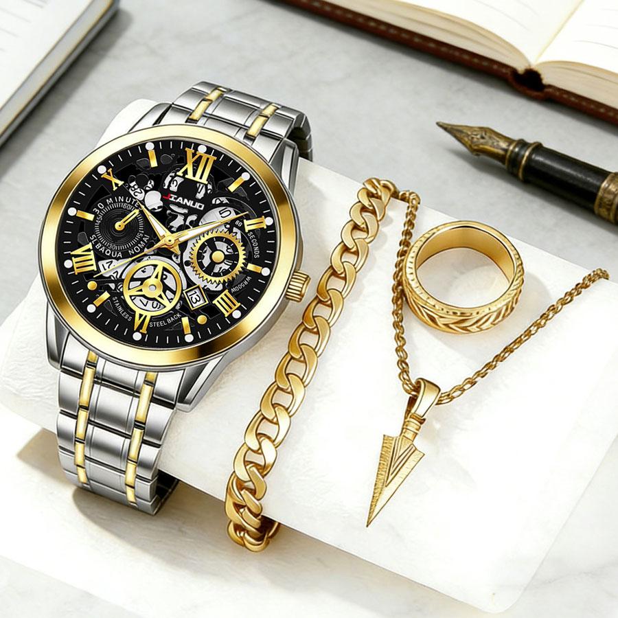 Luxury Watch Winder - Business luxury men's steel band watch