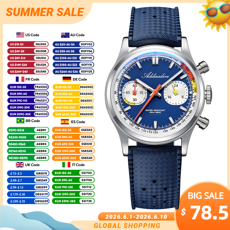 Zero Luxury Watch - ADDIESDIVE New Men's Watches VK64 Quartz