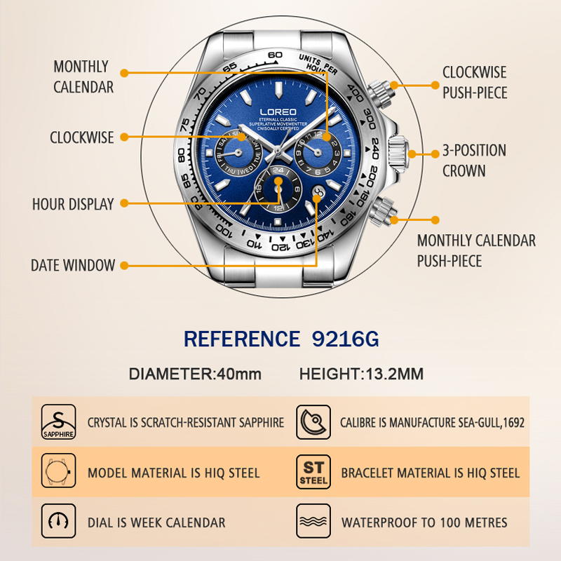 Waterproof 20ATM  Watches Mens - Luxury Watch Winder avis et prix