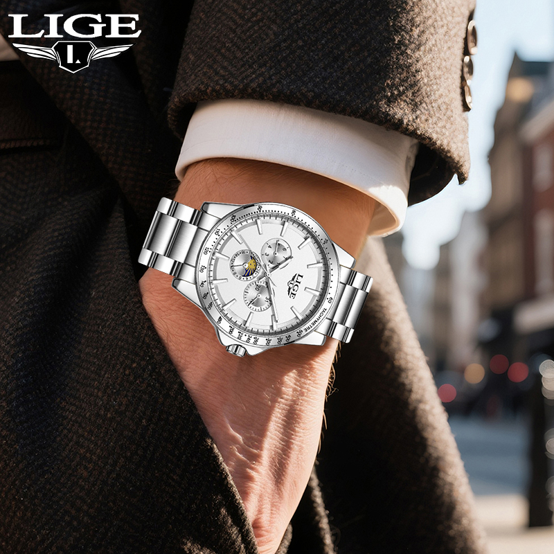 LIGE Top Brand Luxury Quartz M - Luxury Watch Business avis et prix