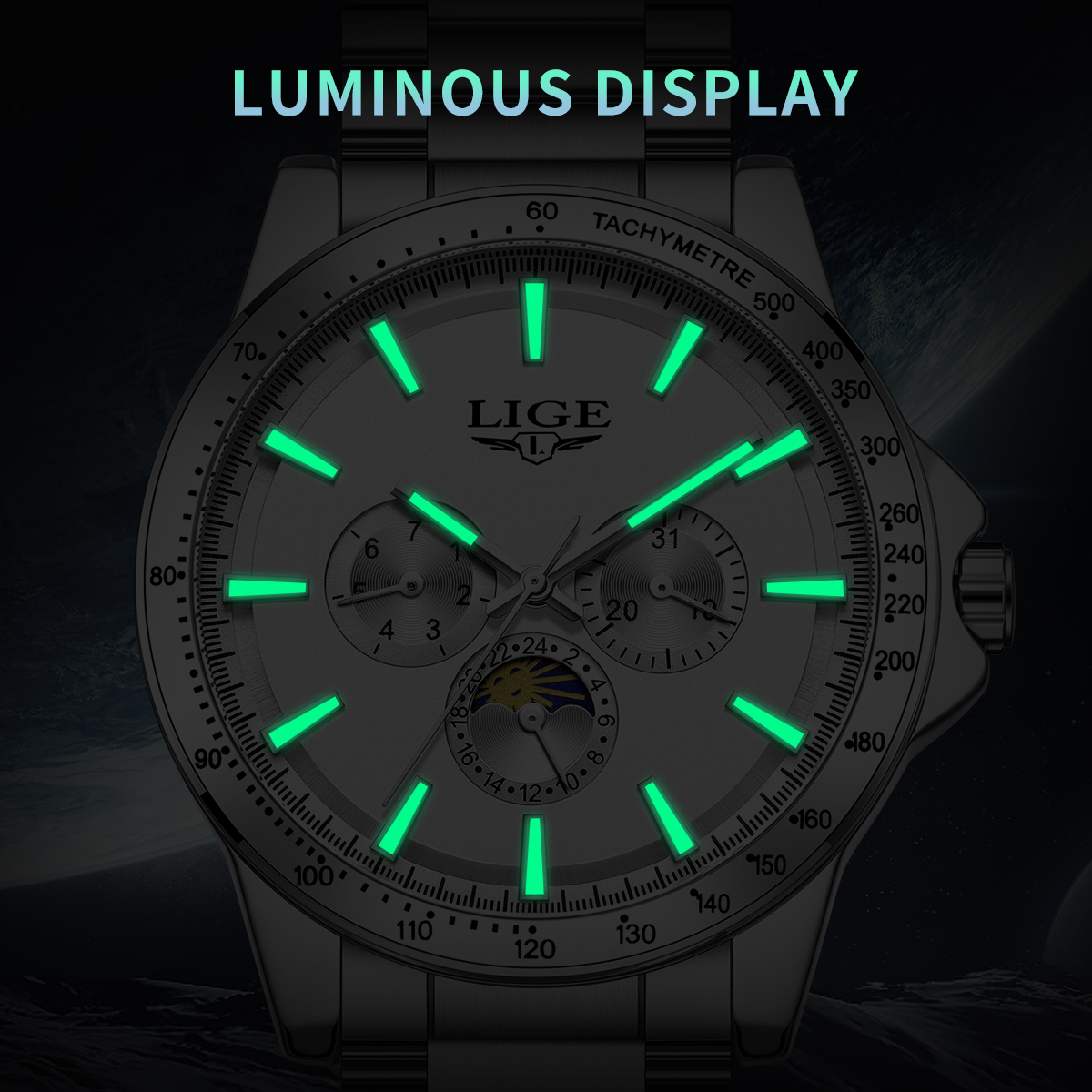 LIGE Top Brand Luxury Quartz M - Luxury Watch Business avis et prix