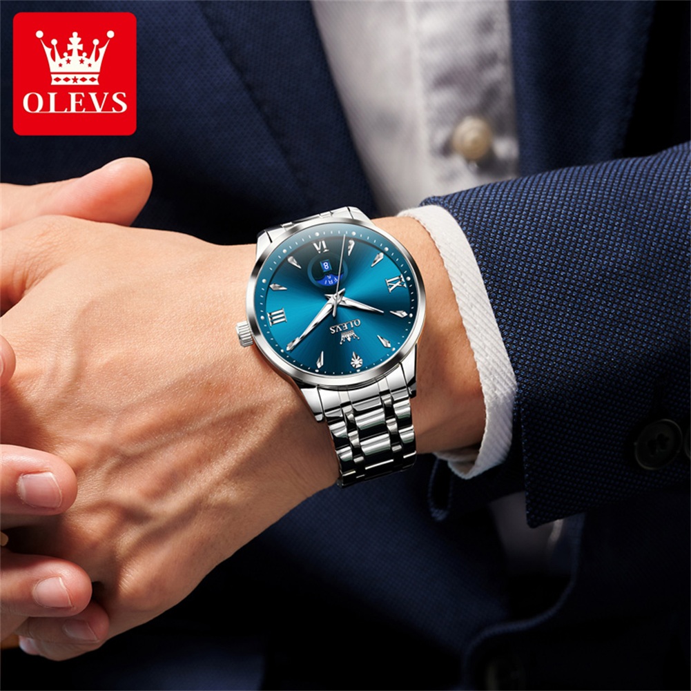 OLEVS Moon Phase men's watches - Luxury Quartz Watch Brands avis et prix