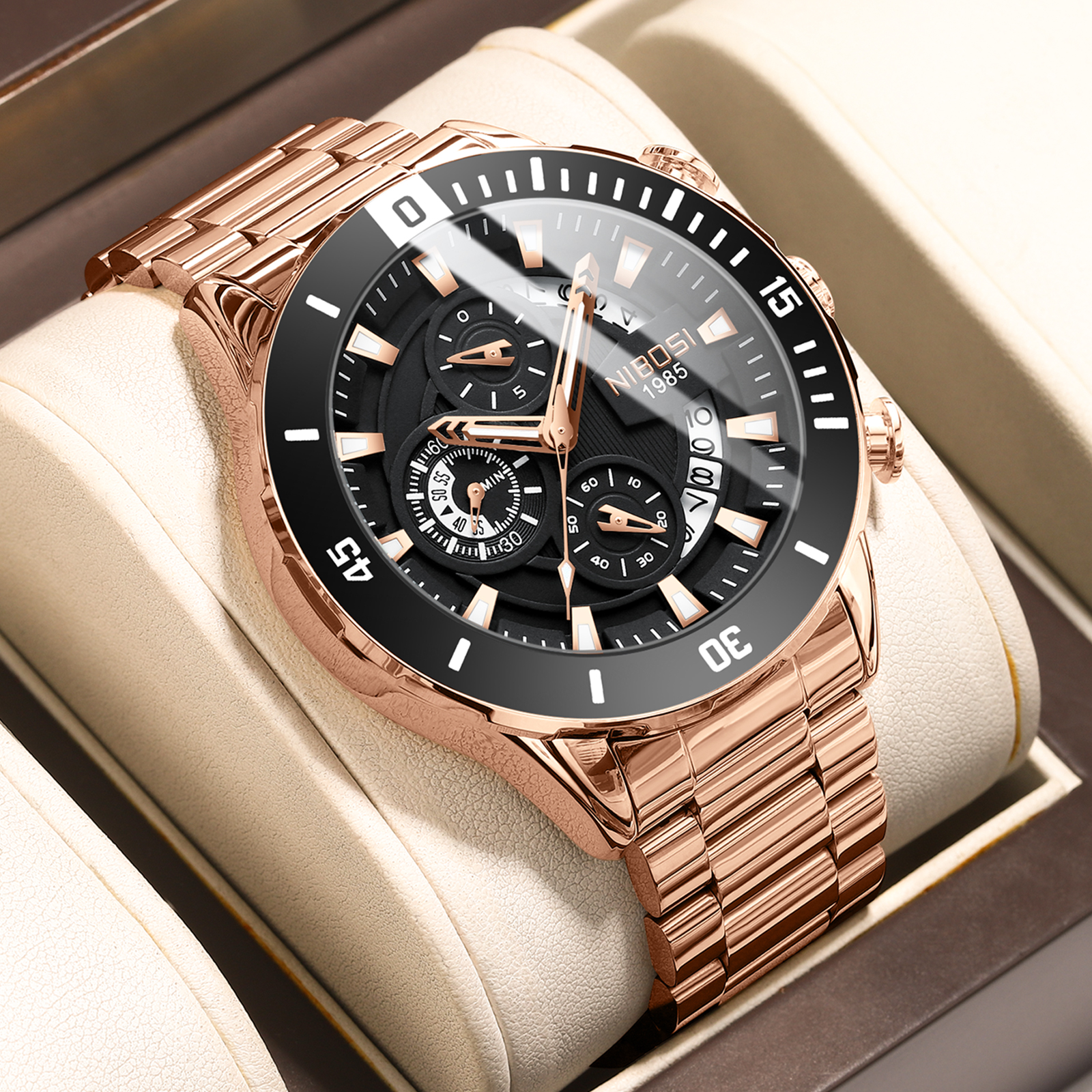 NIBOSI New Men's Watches Top B - Luxury Quartz Watch Brands avis et prix