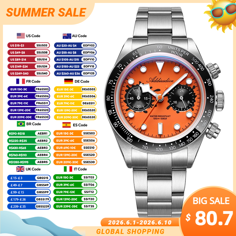 ADDIESDIVE New Quartz Chronogr - Zero Luxury Watch avis et prix