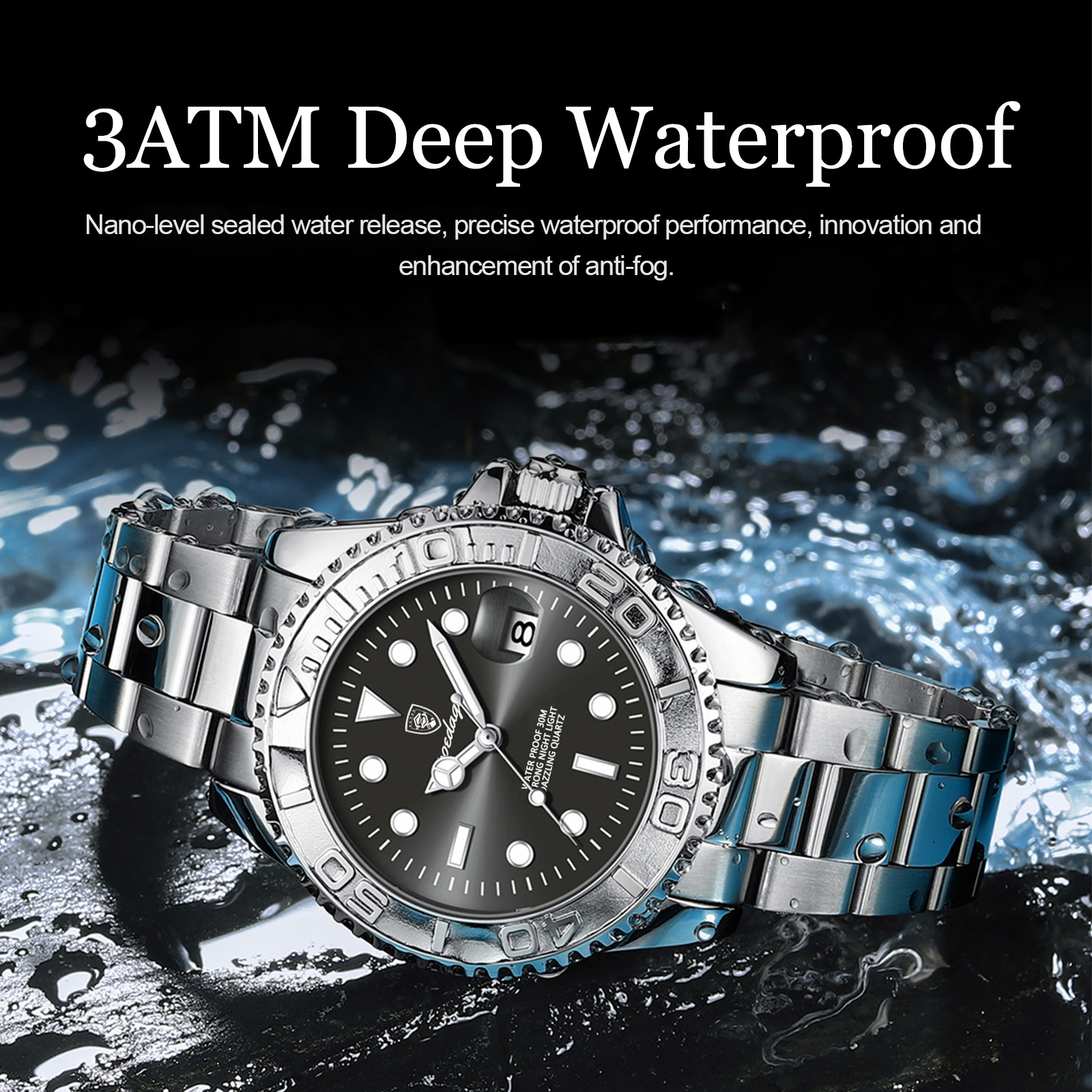 POEDAGAR Trendy Sport Man Watc - Luxury Watch Business avis et prix