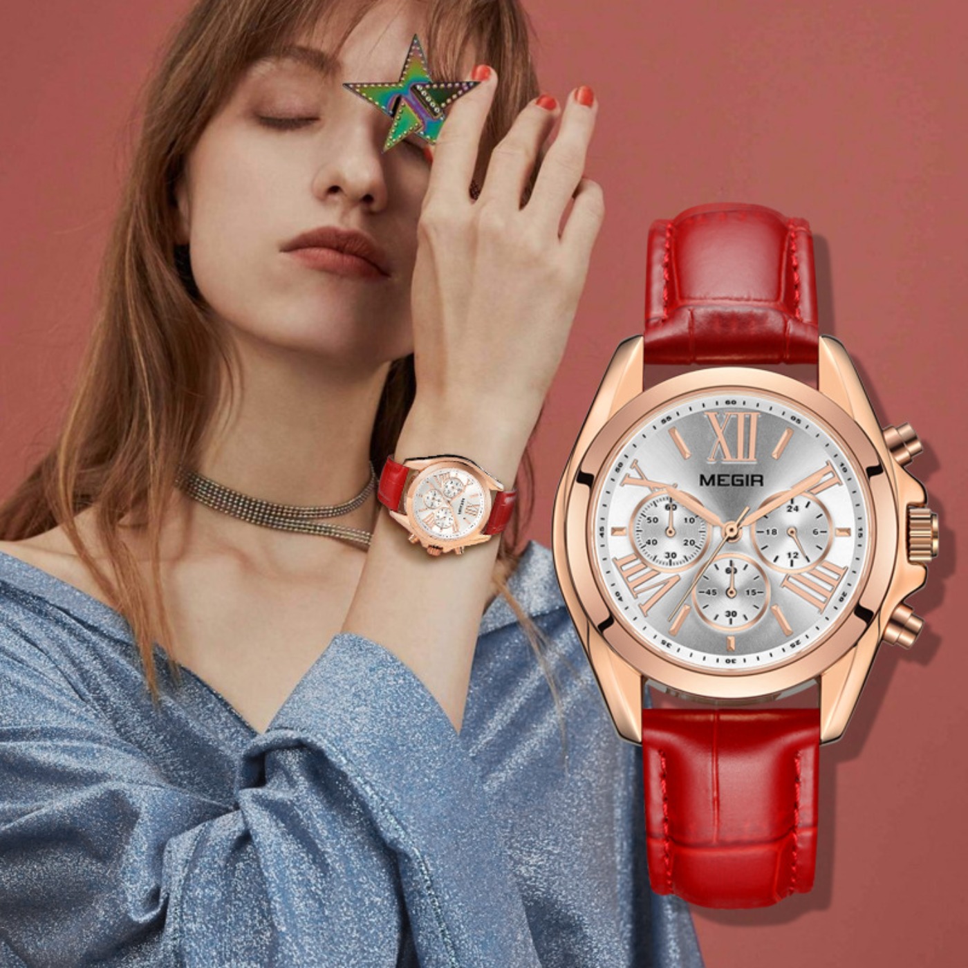 MEGIR New Luxury Leather Watch - Luxury Quartz Watch Brands avis et prix