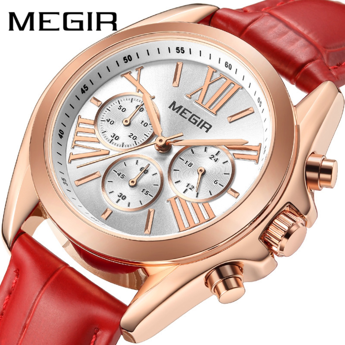 MEGIR New Luxury Leather Watch - Luxury Quartz Watch Brands avis et prix