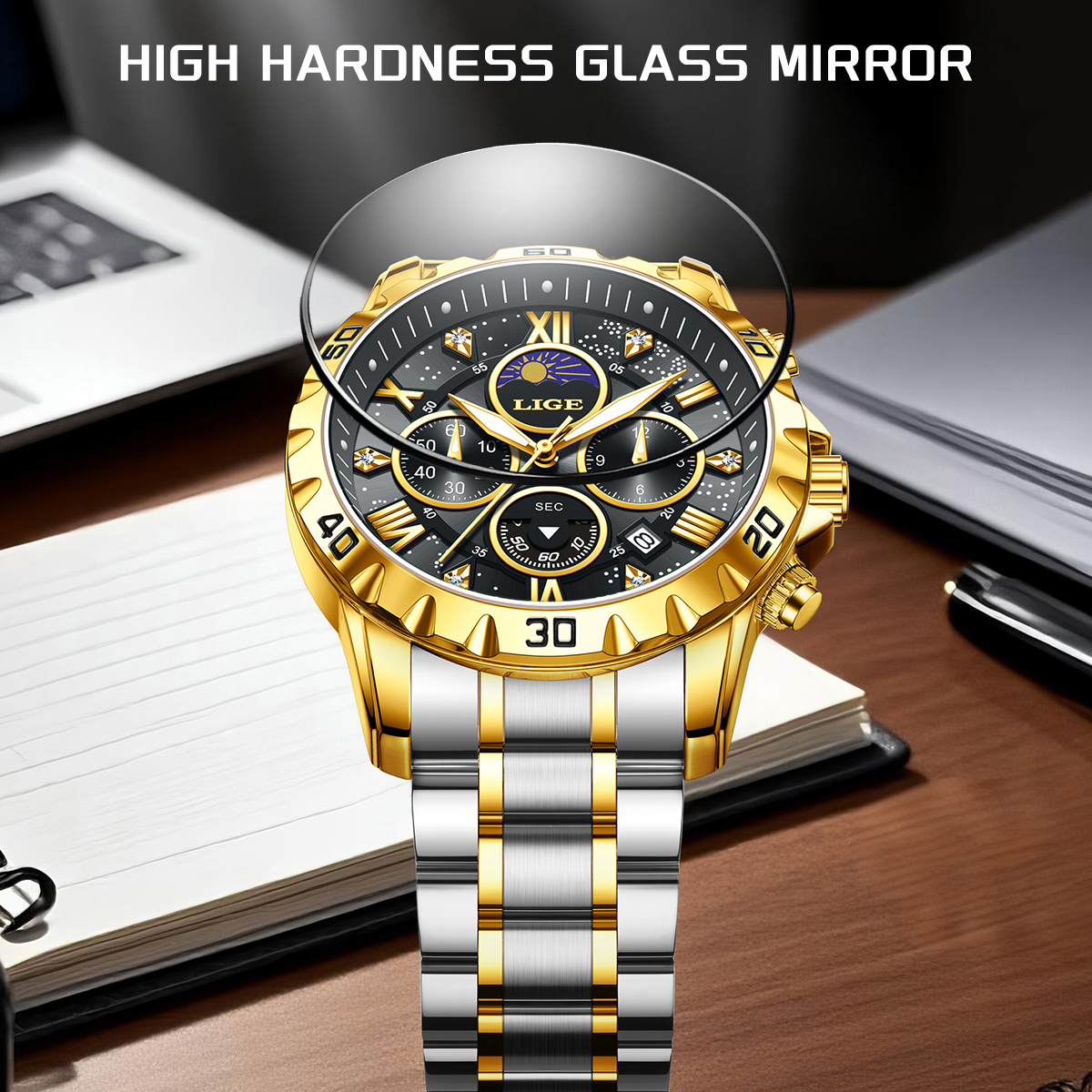 LIGE Top Brand Luxury Quartz M - Luxury Quartz Watch Brands avis et prix