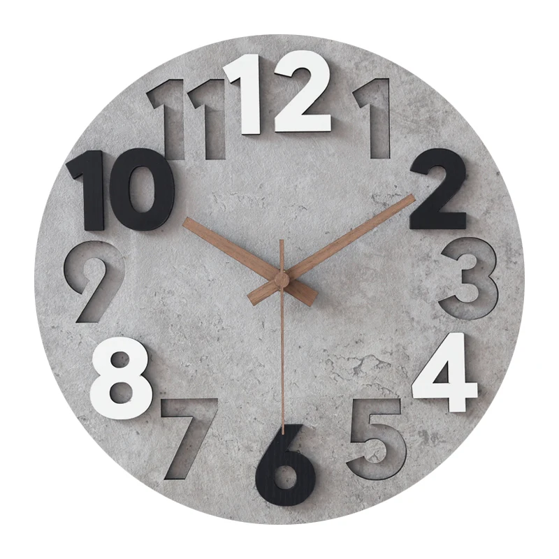 Modern 3d Wall Clock Wood Cloc - Luxury Watch Europe avis et prix