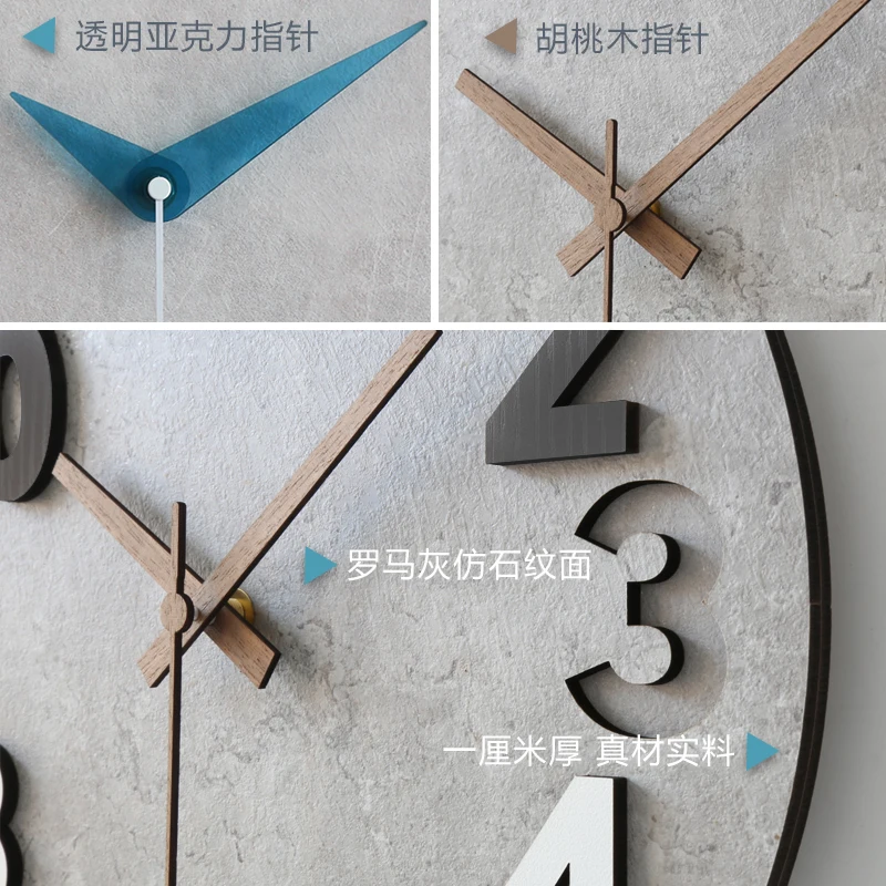 Modern 3d Wall Clock Wood Cloc - Luxury Watch Europe avis et prix