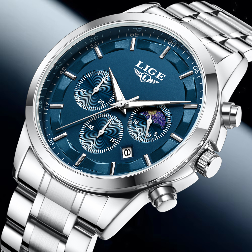 LIGE Luxury Fashion Quartz Man - Luxury Watch Business avis et prix