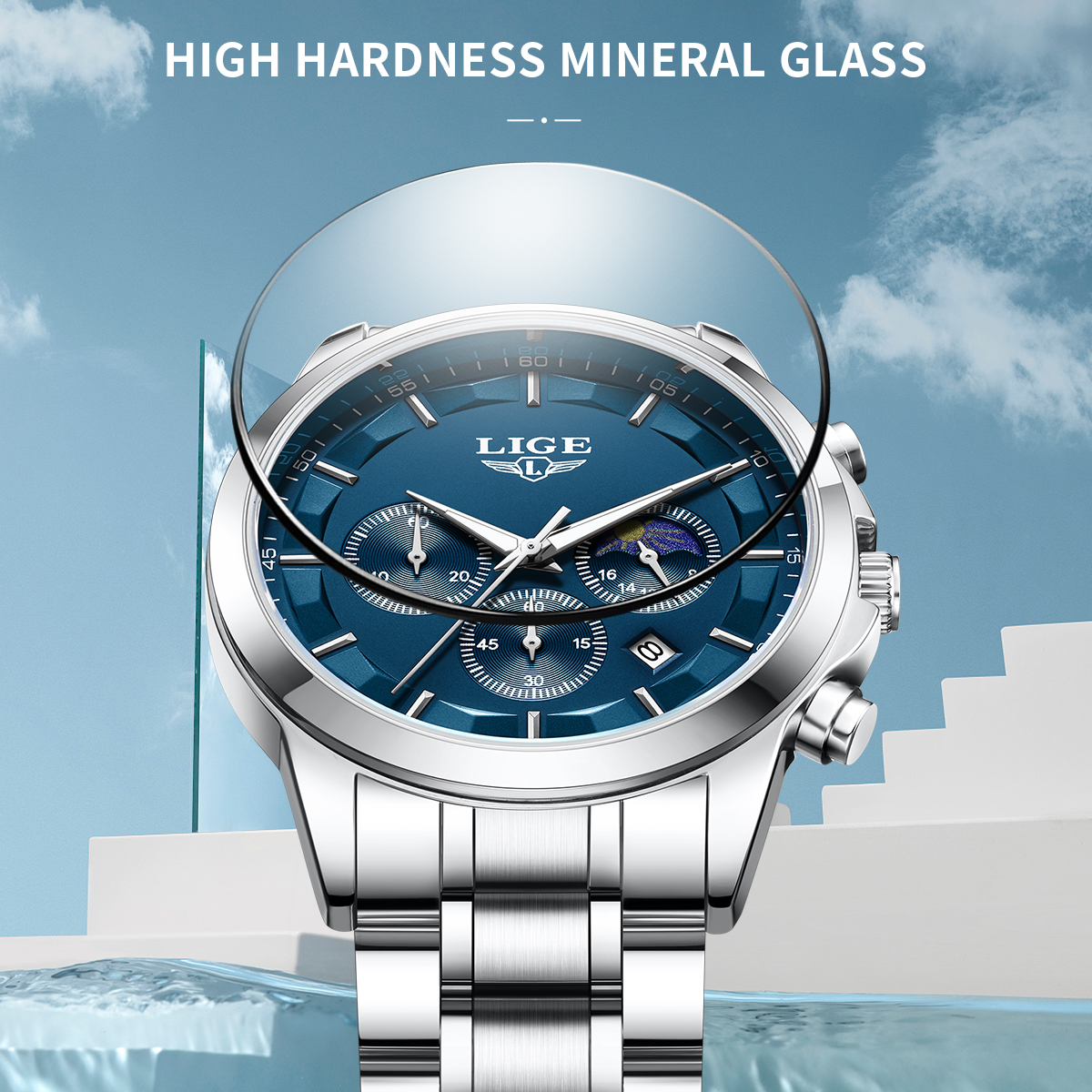 LIGE Luxury Fashion Quartz Man - Luxury Watch Business avis et prix