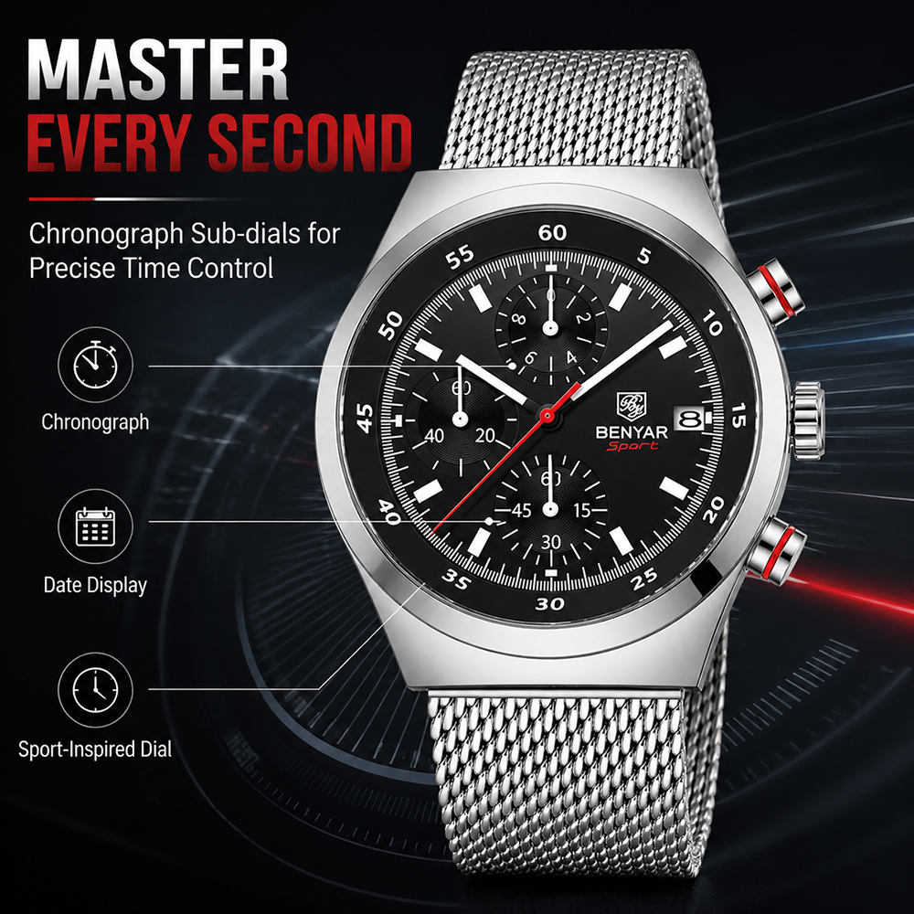 BENYAR Top Luxury Brand Men's  - Luxury Watch Business avis et prix